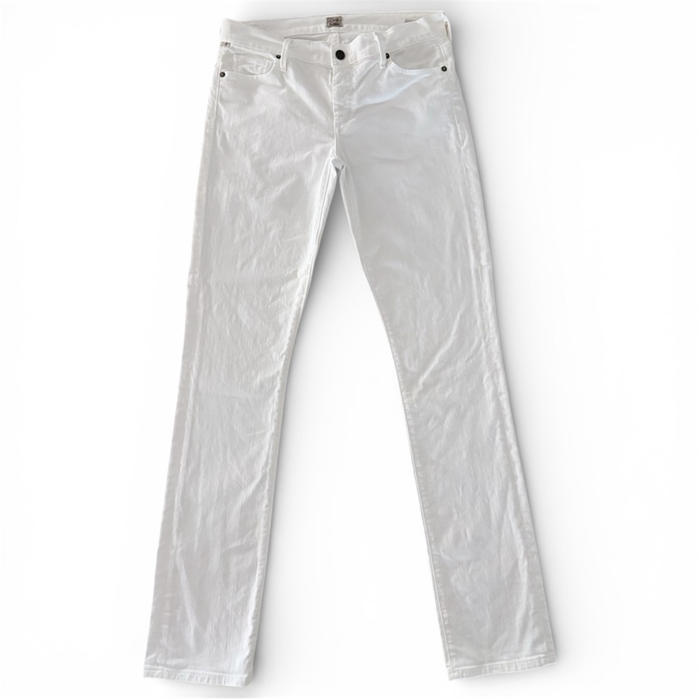 Citizens of Humanity Elson Medium Rise Straight Leg Stretch White Jeans Size 28 - Picture 2 of 7